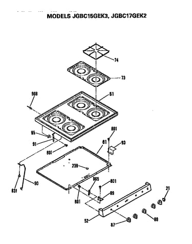 Cooktop and controls