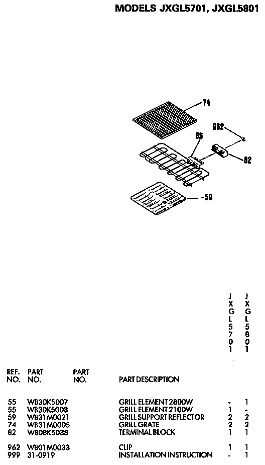 Replacement parts
