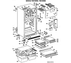 GE TBX16ZMCRAD cabinet diagram