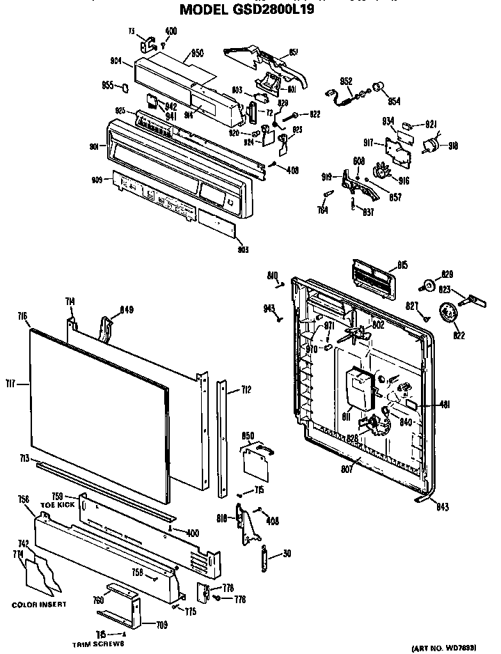 Front/control panel