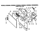 GE DDE8506MAL cabinet front diagram
