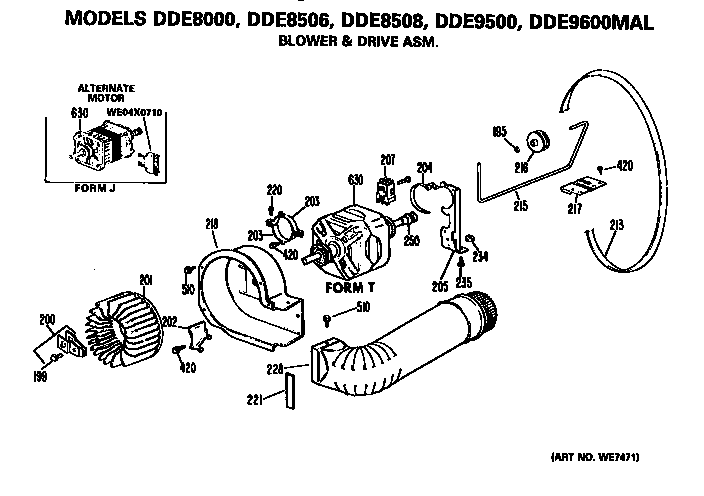 BLOWER AND DRIVE ASSEMBLY