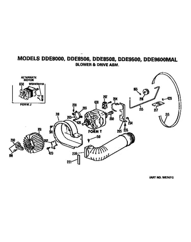 Blower and drive assembly