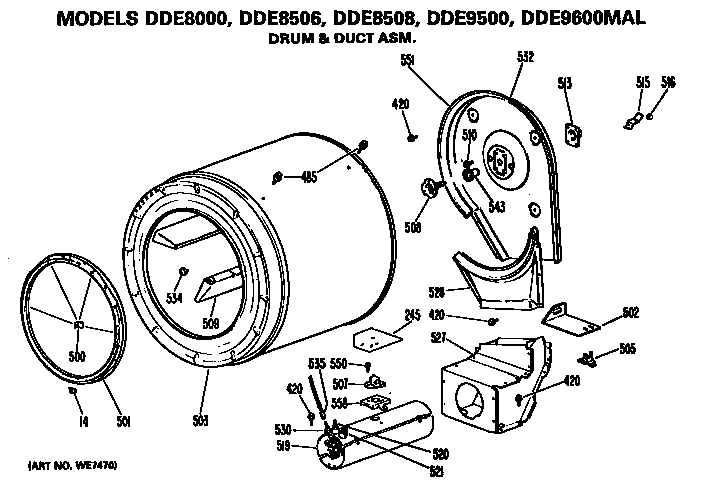 DRUM AND DUCT ASSEMBLY