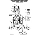 GE WWA7646MAL tub, basket and agitator diagram