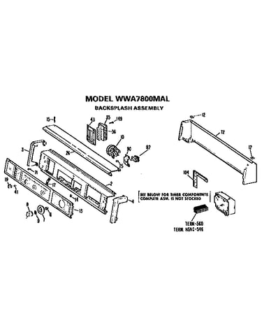 Backsplash for wwa7800mal