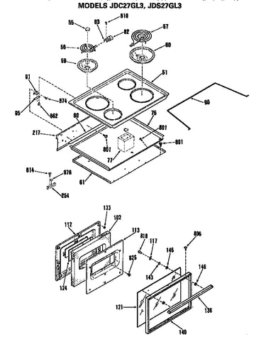 Cooktop/door