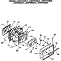 GE JGBP32GEL3 oven door diagram