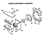 GE AED18DAM1 blower assembly diagram
