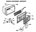 GE AES23DAR1 grille assembly diagram