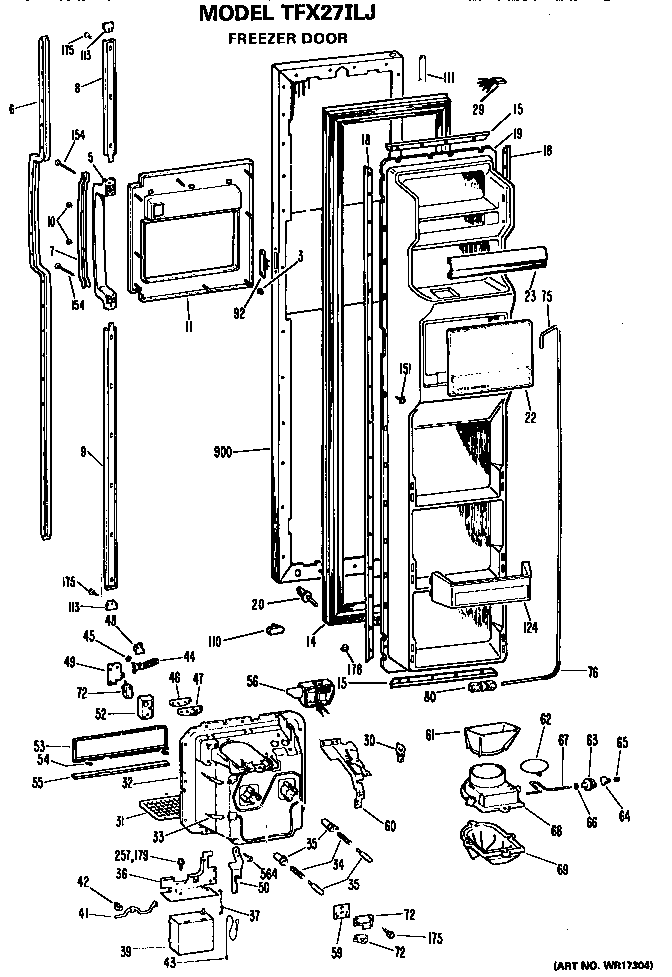 Freezer door