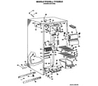 GE TFX22KLK freezer section diagram