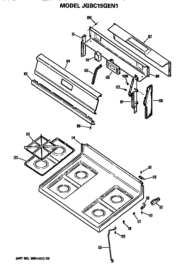Cooktop and backsplash