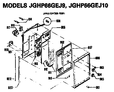 Upper control panel