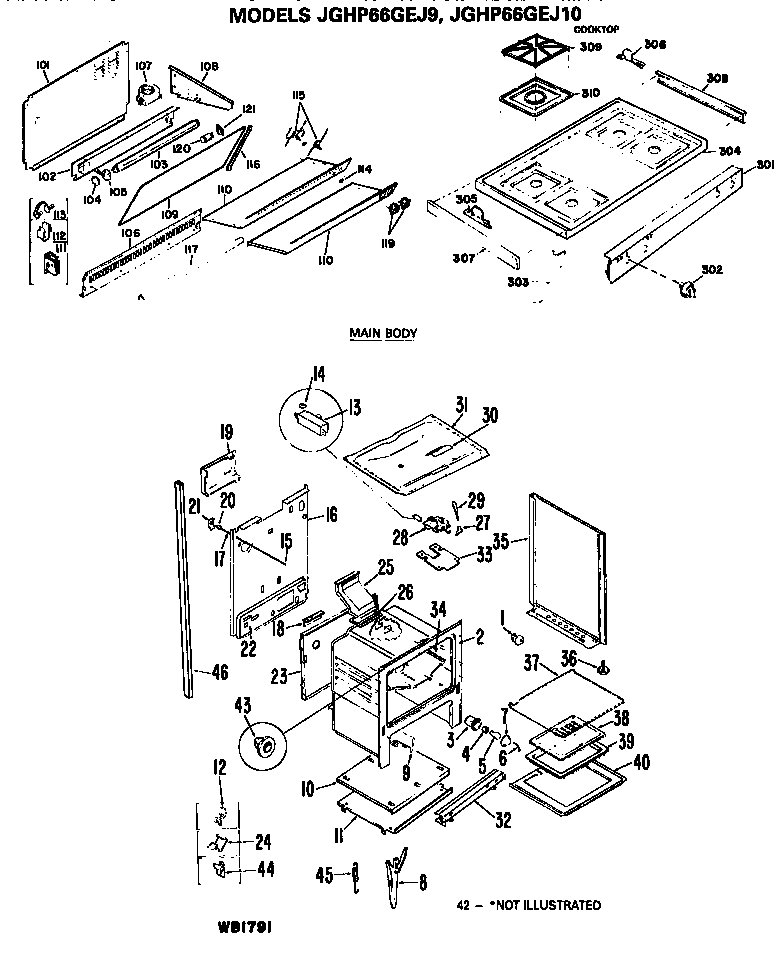 COOKTOP AND MAIN BODY