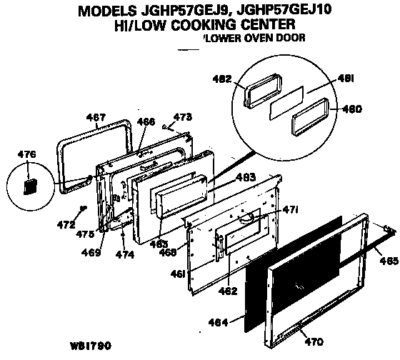 Lower oven door