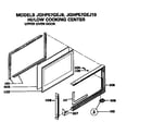 GE JGHP57GEJ10 upper oven door diagram