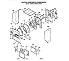 GE WSM2700LAW dryer- cabinet, drum and heater diagram