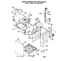 GE WSM2780LAW washer- cabinet, top panel and base diagram