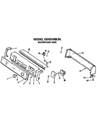 Backsplash for ddg5786lbl