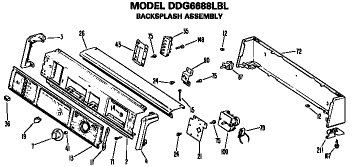 Backsplash for ddg6688lbl