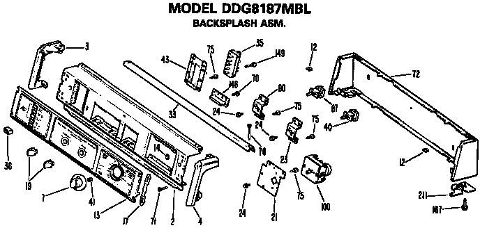 Backsplash for ddg8187mbl