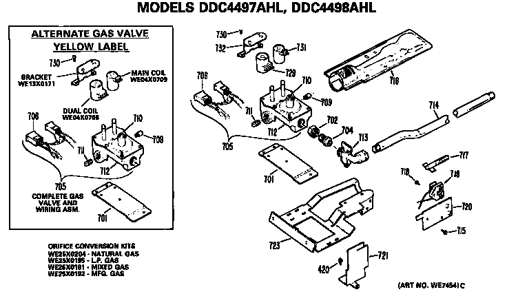 Gas valve and burner assembly