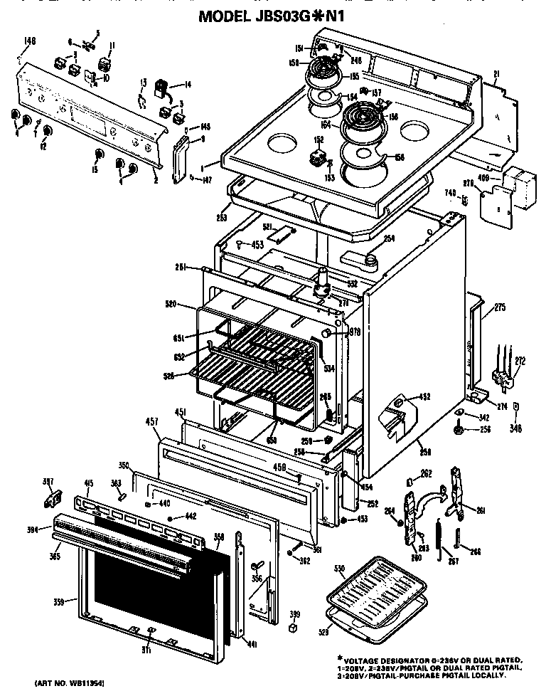 Main body/cooktop/controls