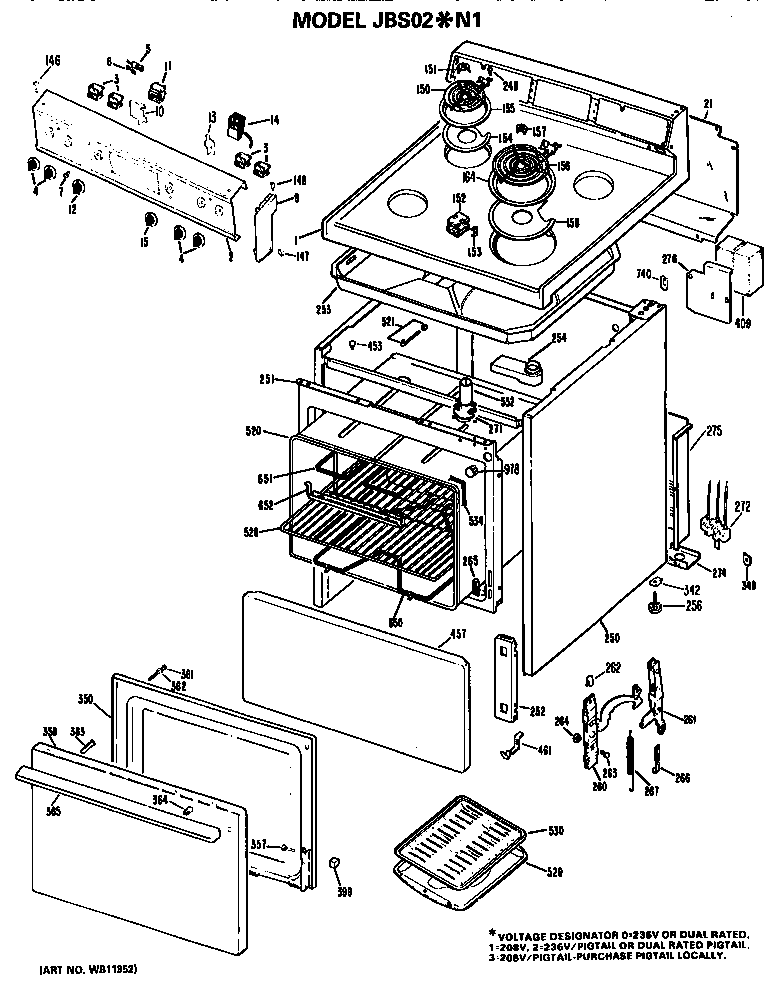Main body/cooktop/controls