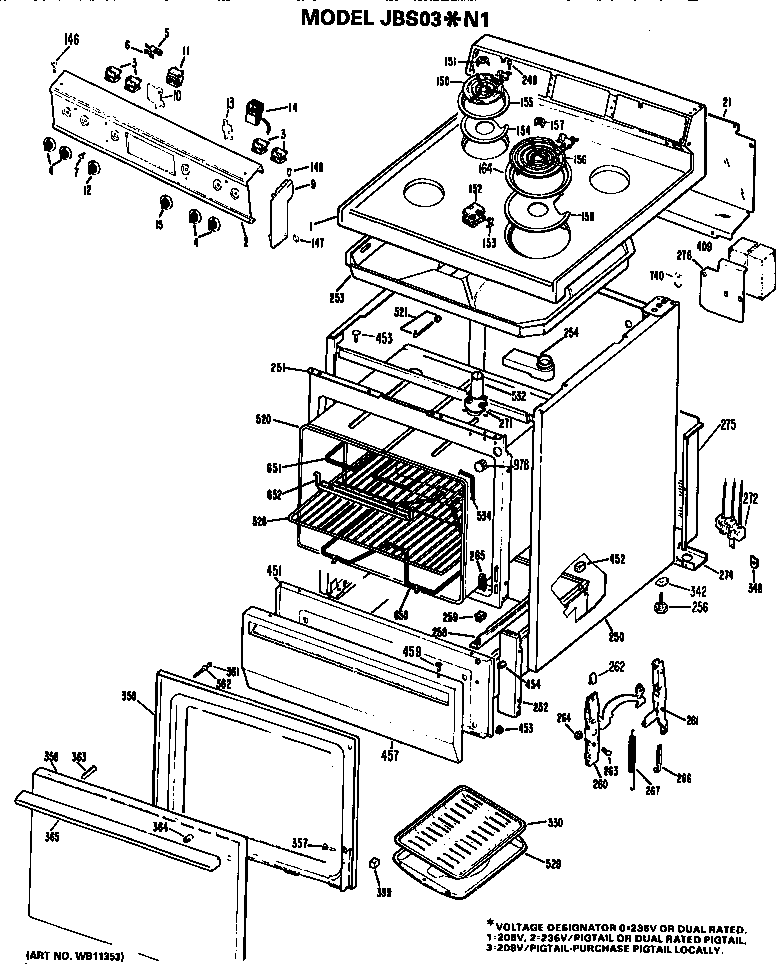 Main body/cooktop/controls