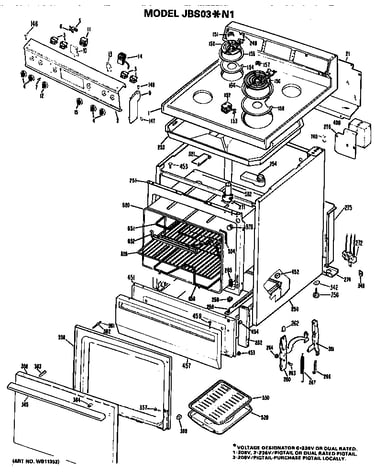 Main body/cooktop/controls