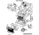 GE JBS16G*N1 main body/cooktop/controls diagram