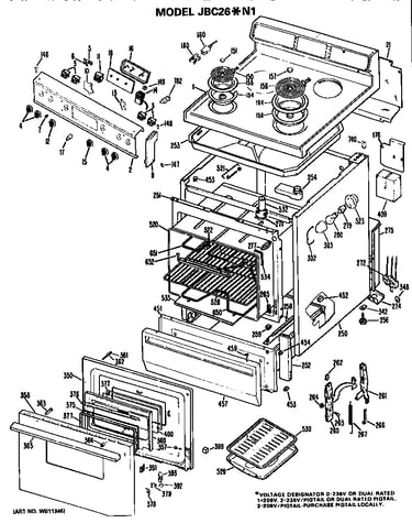 Main body/cooktop/controls