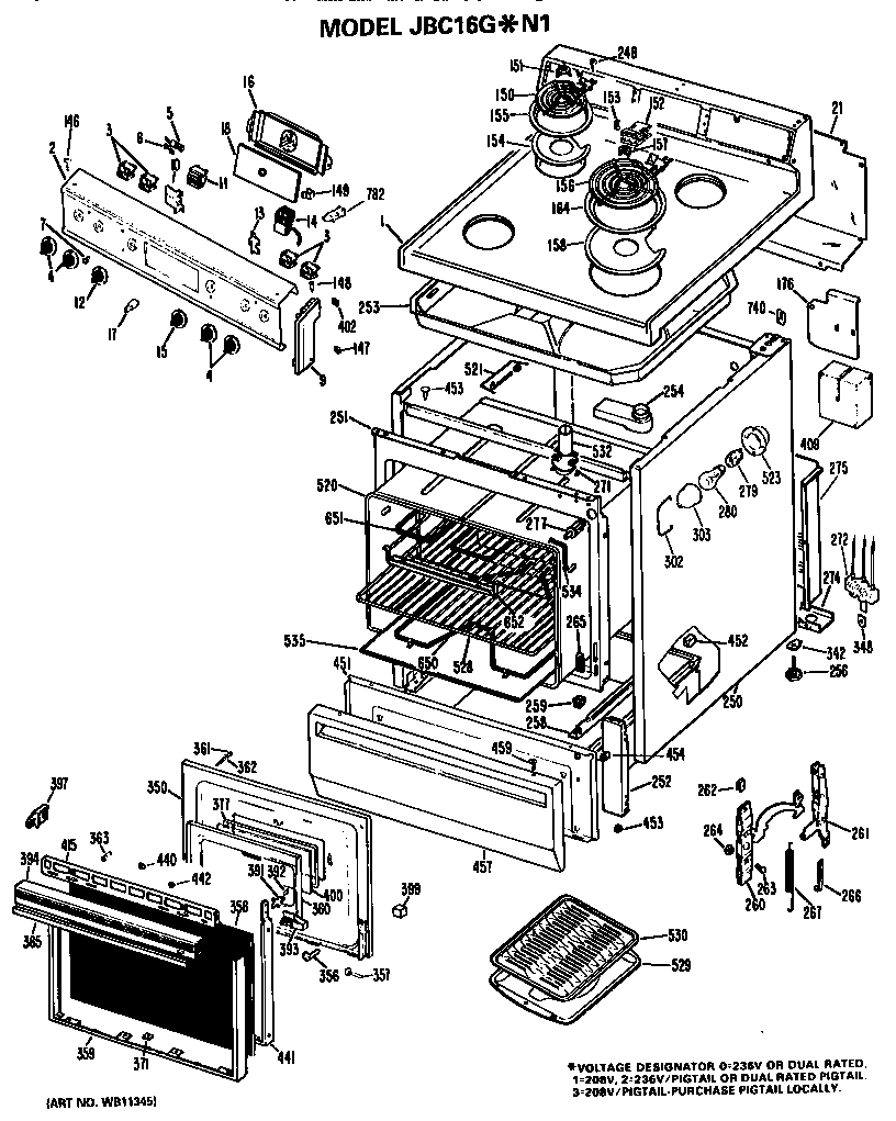 Main body/cooktop/controls