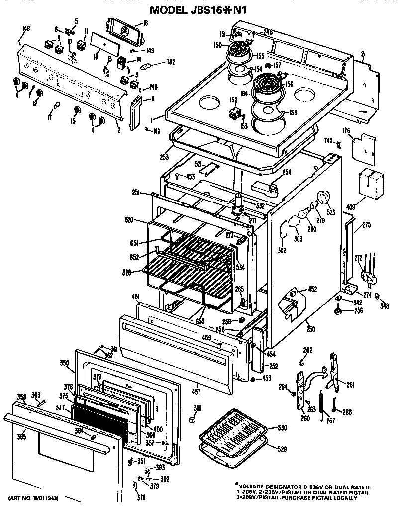 Main body/cooktop/controls