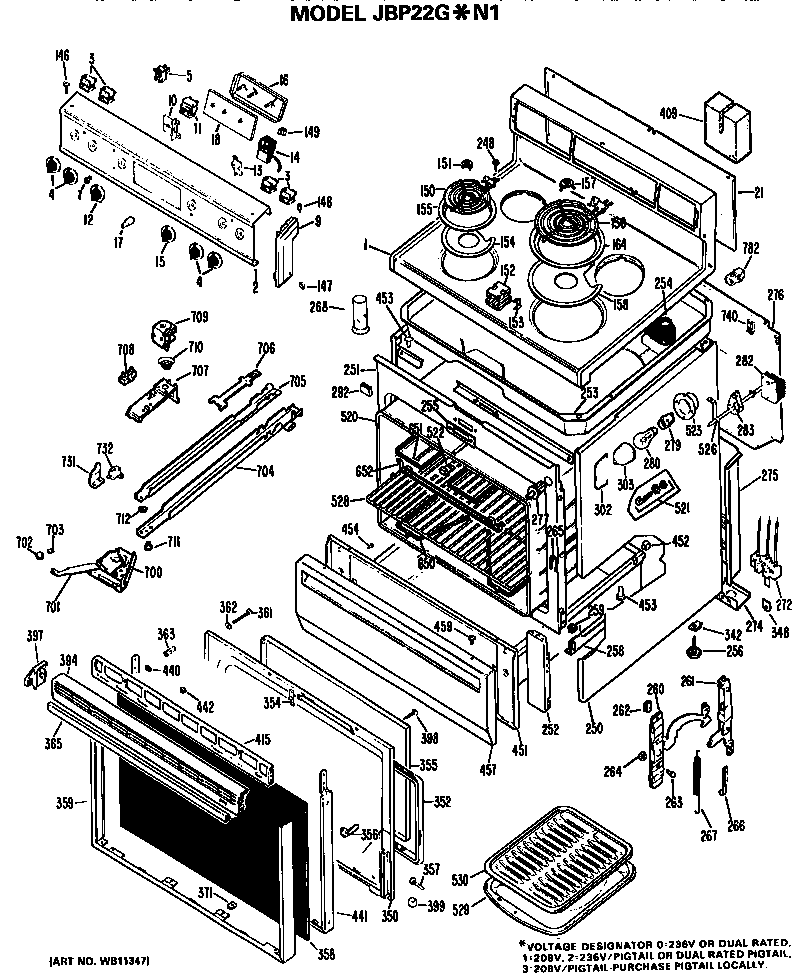 Main body/cooktop/controls