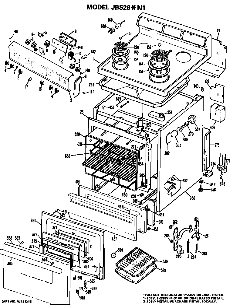 MAIN BODY/COOKTOP/CONTROLS