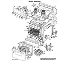 GE JBS26N1 main body/cooktop/controls diagram