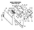 GE DDE8107MAL cabinet front diagram