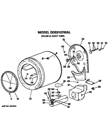 Drum and duct assembly