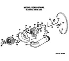 GE DDE8107MAL blower and drive diagram