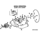 GE DDE5207MAL blower and drive diagram