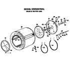 GE DDE5207MAL drum and heater diagram