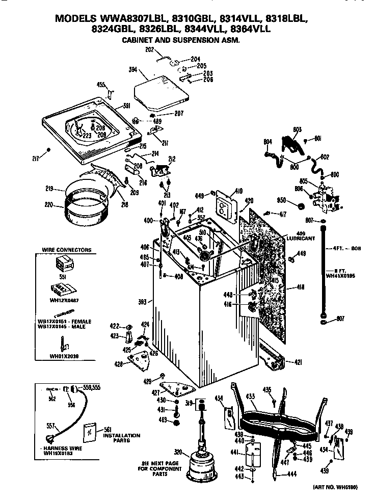Cabinet and suspension