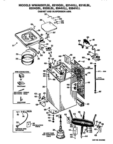 Cabinet and suspension