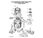 GE WWA8324GBL tub, basket and agitator diagram
