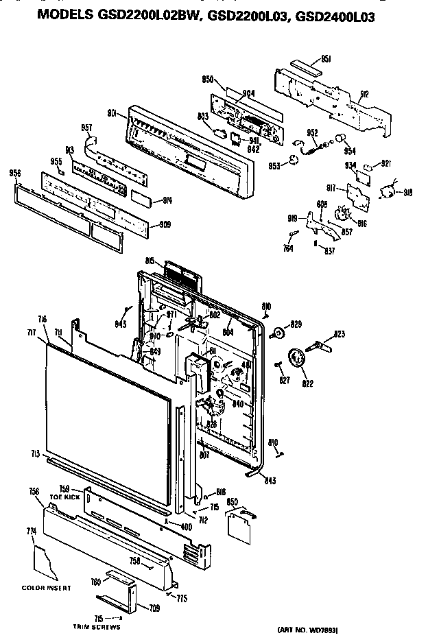 Front/control panel