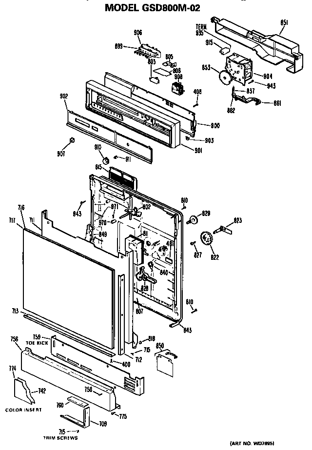 Front/control panel