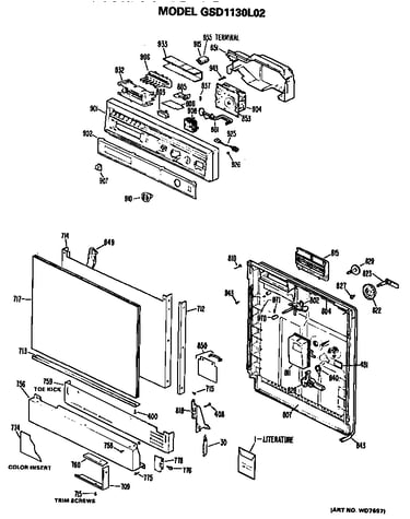 Front/control panel