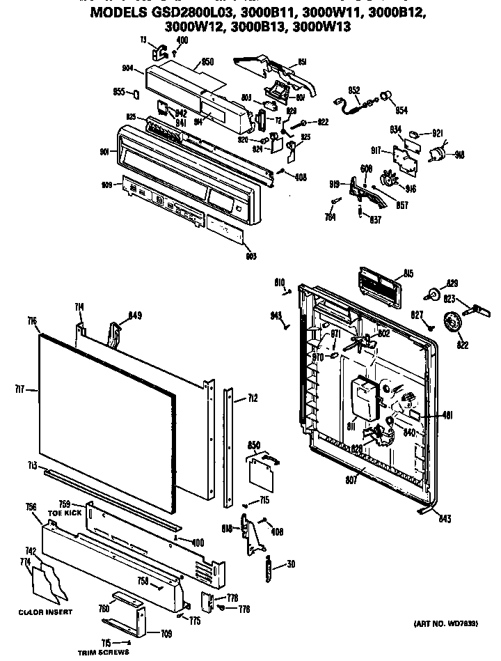 Front/control panel